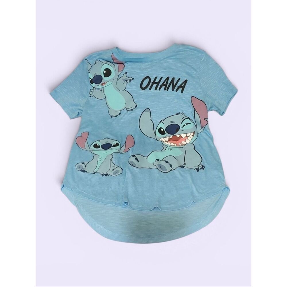 Disney Girl's STITCH Ohana Stitch Short Sleeve T-Shirt M(7-9)